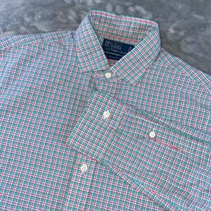Polo by Ralph Lauren Pink Green Blue Plaid Button-Down Shirt